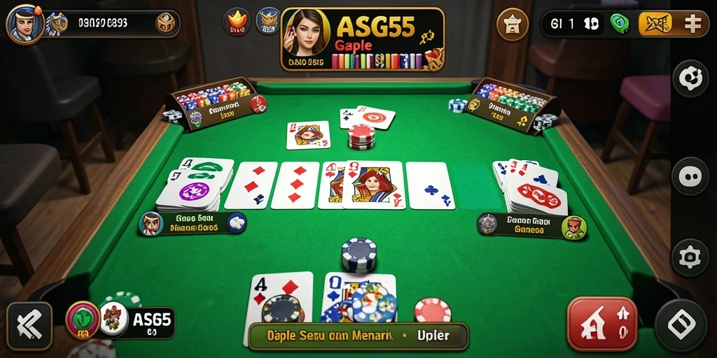 Gameplay seru dan mengasyikkan dalam ASG55 Gaple.