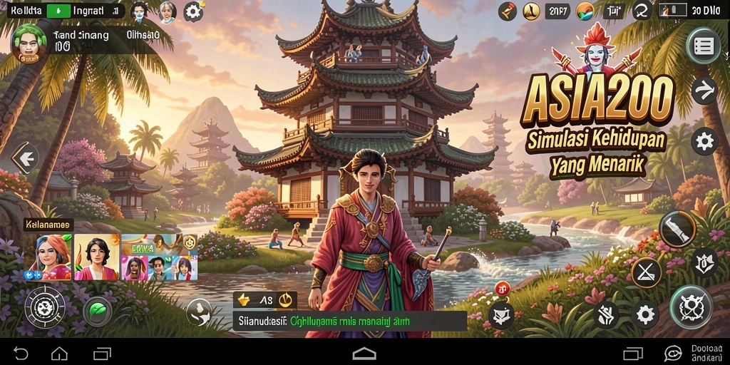 Screenshot gameplay ASIA200 menampilkan aktivitas interaktif yang menarik.