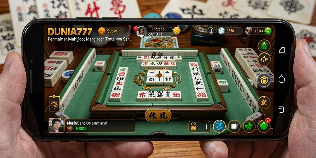 Tampilan permainan Mahjong di DUNIA777 yang menarik dan penuh warna.