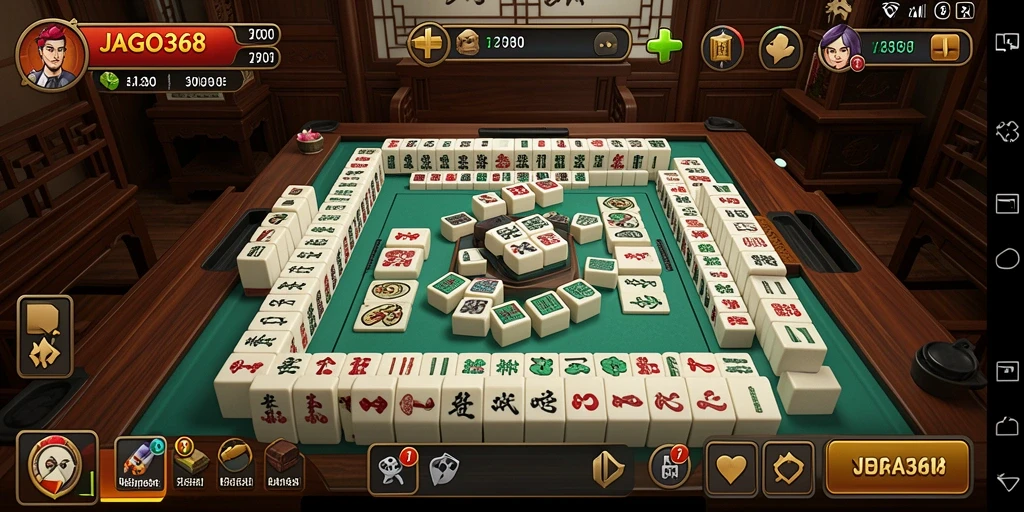 Tampilan gameplay Mahjong JAGO368 yang menarik dan interaktif.