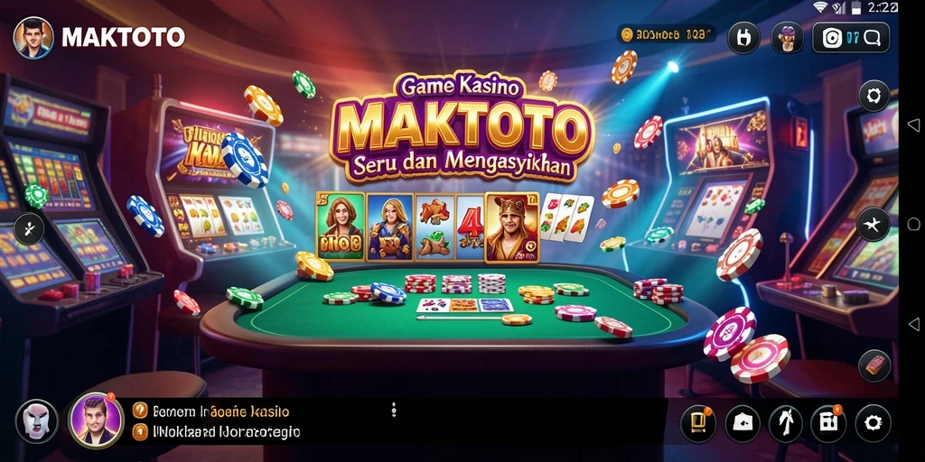 Tampilan gameplay yang mendebarkan di MAKTOTO.