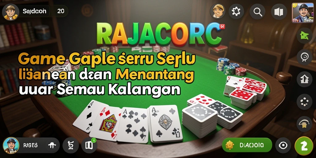 Gameplay RAJACORC yang menarik dan menghibur.