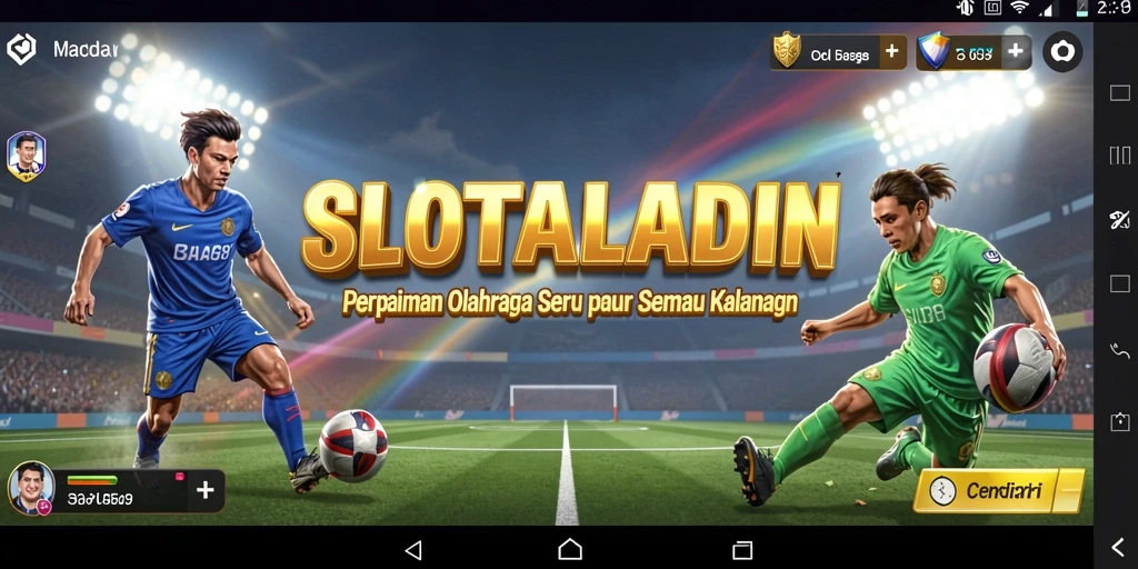 Tangkapan layar permainan SLOTALADIN menampilkan aksi seru dalam permainan olahraga.