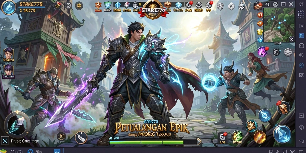 Menampilkan aksi epic dalam STAKE779, game MMORPG yang memukau.