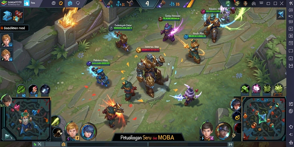 Screenshot SUNGAITOTO menampilkan aksi epic dalam permainan MOBA.