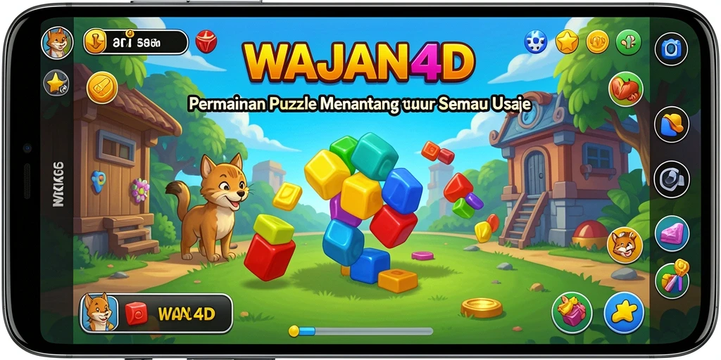 Menampilkan gameplay menarik dari WAJAN4D, tantang otak Anda dengan puzzle!