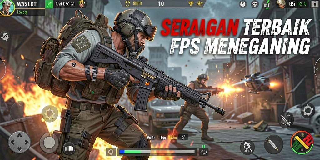 Tangkapan layar yang menampilkan momen epik dalam permainan FPS.